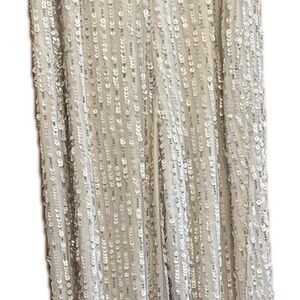 Silver Sequin Maxi Skirt - Glam Evening Wear